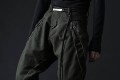 画像をギャラリービューアに読み込む, masnada LATERAL ZIP BAGGY PANTS / STRETCH REPURPOSED COTTON (LEGION)