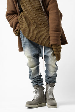 画像をギャラリービューアに読み込む, A.F ARTEFACT SARROUEL SKINNY PANTS / FADED AGEING DENIM (BLUE)