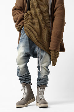 画像をギャラリービューアに読み込む, A.F ARTEFACT SARROUEL SKINNY PANTS / FADED AGEING DENIM (BLUE)