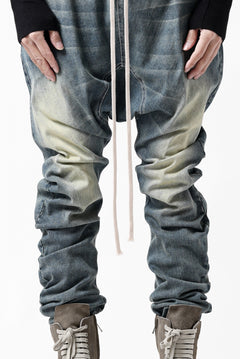 画像をギャラリービューアに読み込む, A.F ARTEFACT SARROUEL SKINNY PANTS / FADED AGEING DENIM (BLUE)
