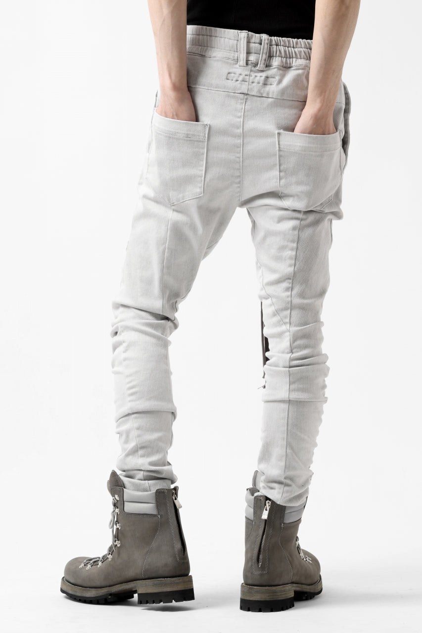画像をギャラリービューアに読み込む, A.F ARTEFACT -thin-3D- DUST DYED DENIM ANATOMICAL PANTS (WHITE)