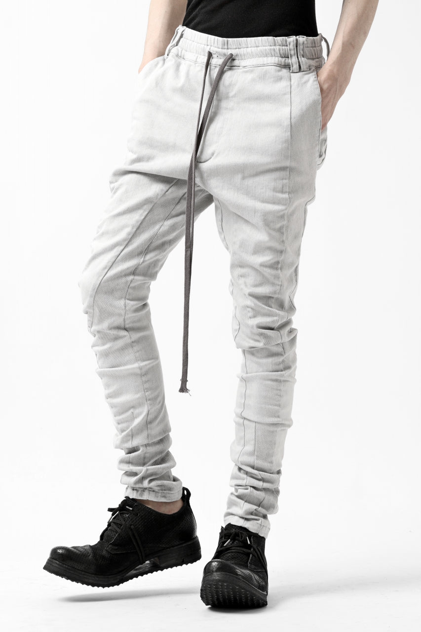 画像をギャラリービューアに読み込む, A.F ARTEFACT -thin-3D- DUST DYED DENIM ANATOMICAL PANTS (WHITE)