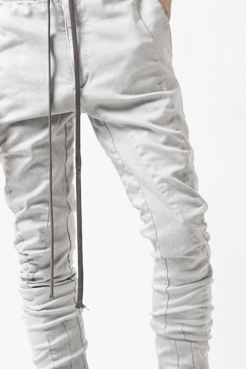 画像をギャラリービューアに読み込む, A.F ARTEFACT -thin-3D- DUST DYED DENIM ANATOMICAL PANTS (WHITE)