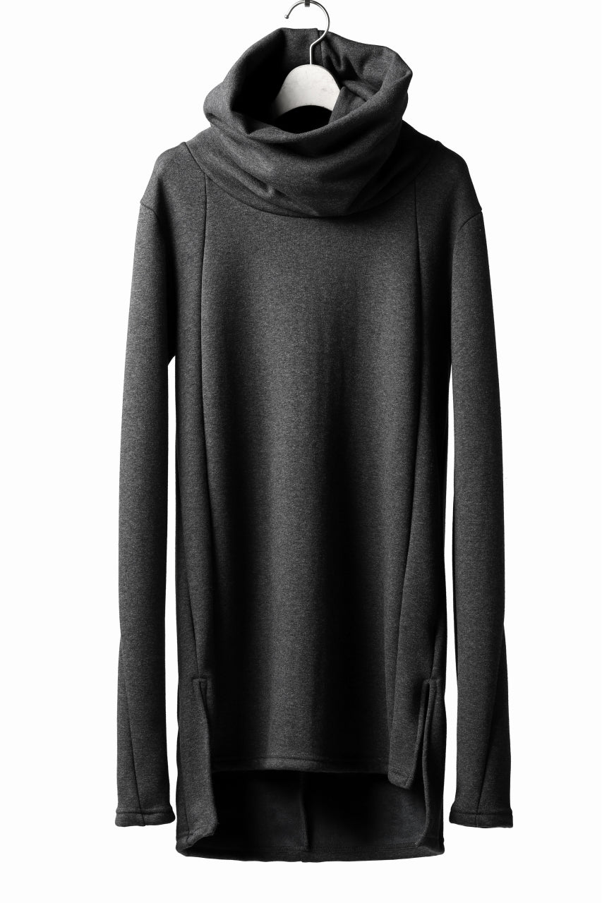 画像をギャラリービューアに読み込む, A.F ARTEFACT BomberHEAT® DRAPED HIGH NECK TOPS (GREY)