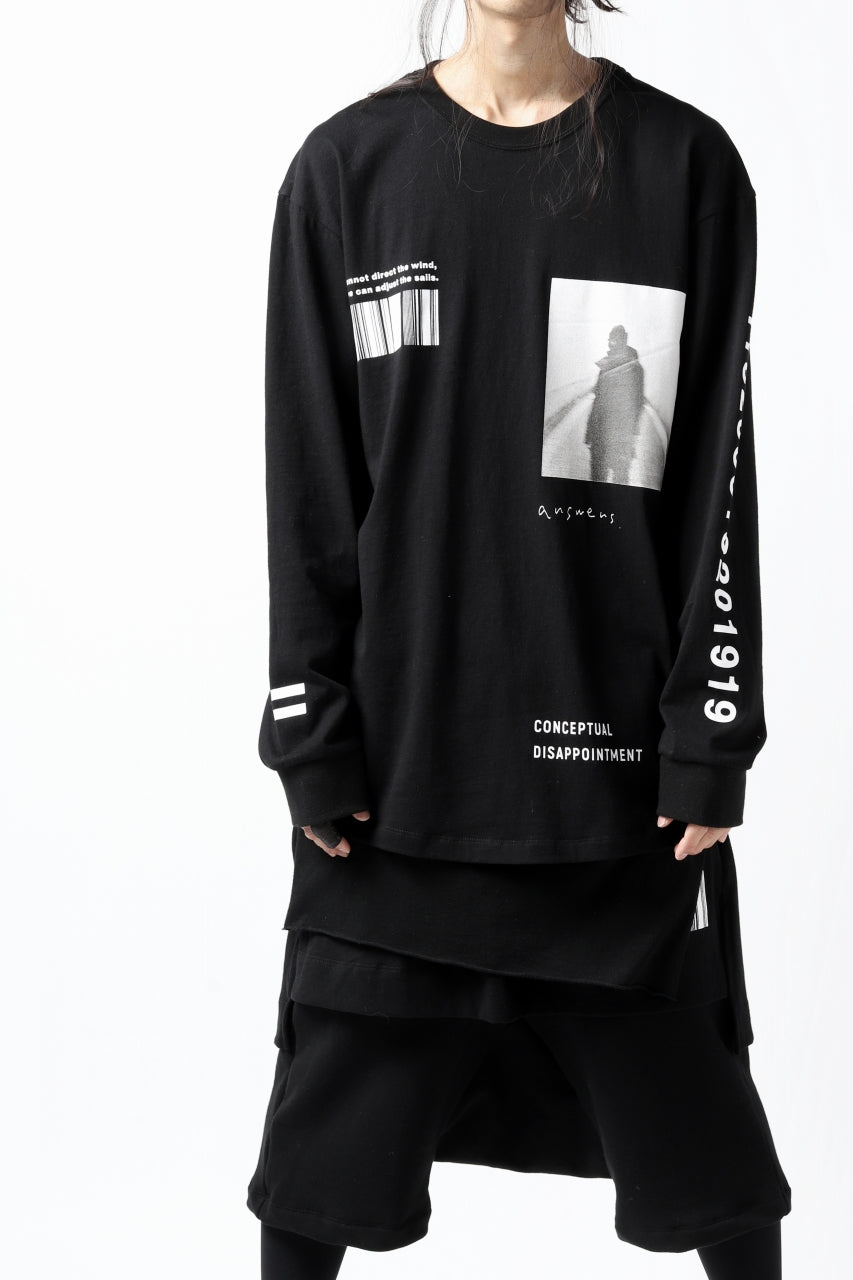 画像をギャラリービューアに読み込む, A.F ARTEFACT "ANSWERS" LOOSEY LONG SLEEVES (BLACK)