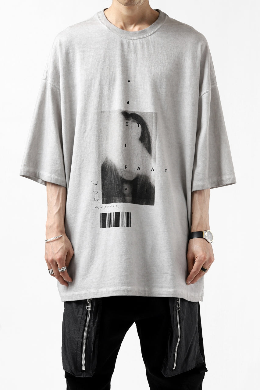 画像をギャラリービューアに読み込む, A.F ARTEFACT "TWINS" ICE DYEING LOOSEY T-SHIRT (GREY)