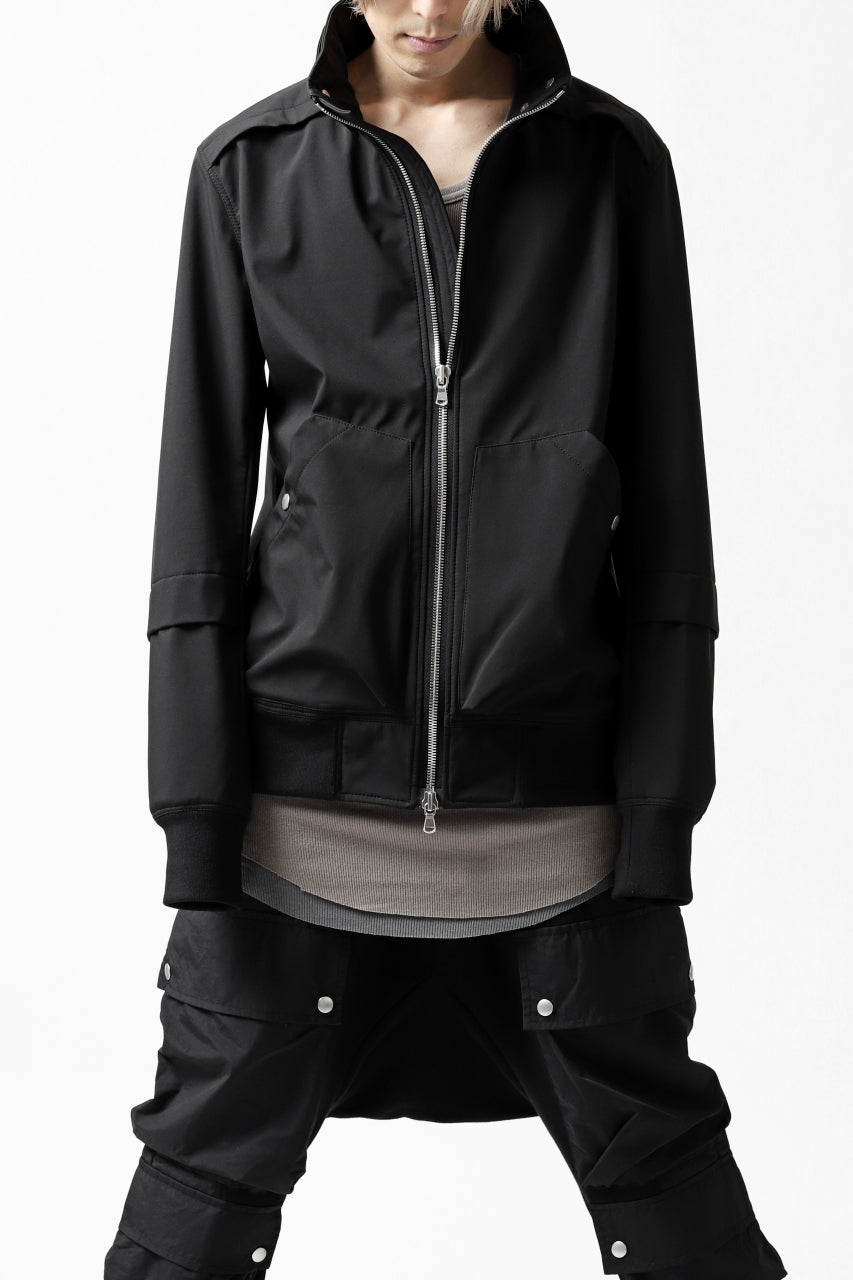 画像をギャラリービューアに読み込む, A.F ARTEFACT "LIGHT-WARMER" ZIPPER-BLOUSON / FLEECE BONDING NYLON (BLACK)