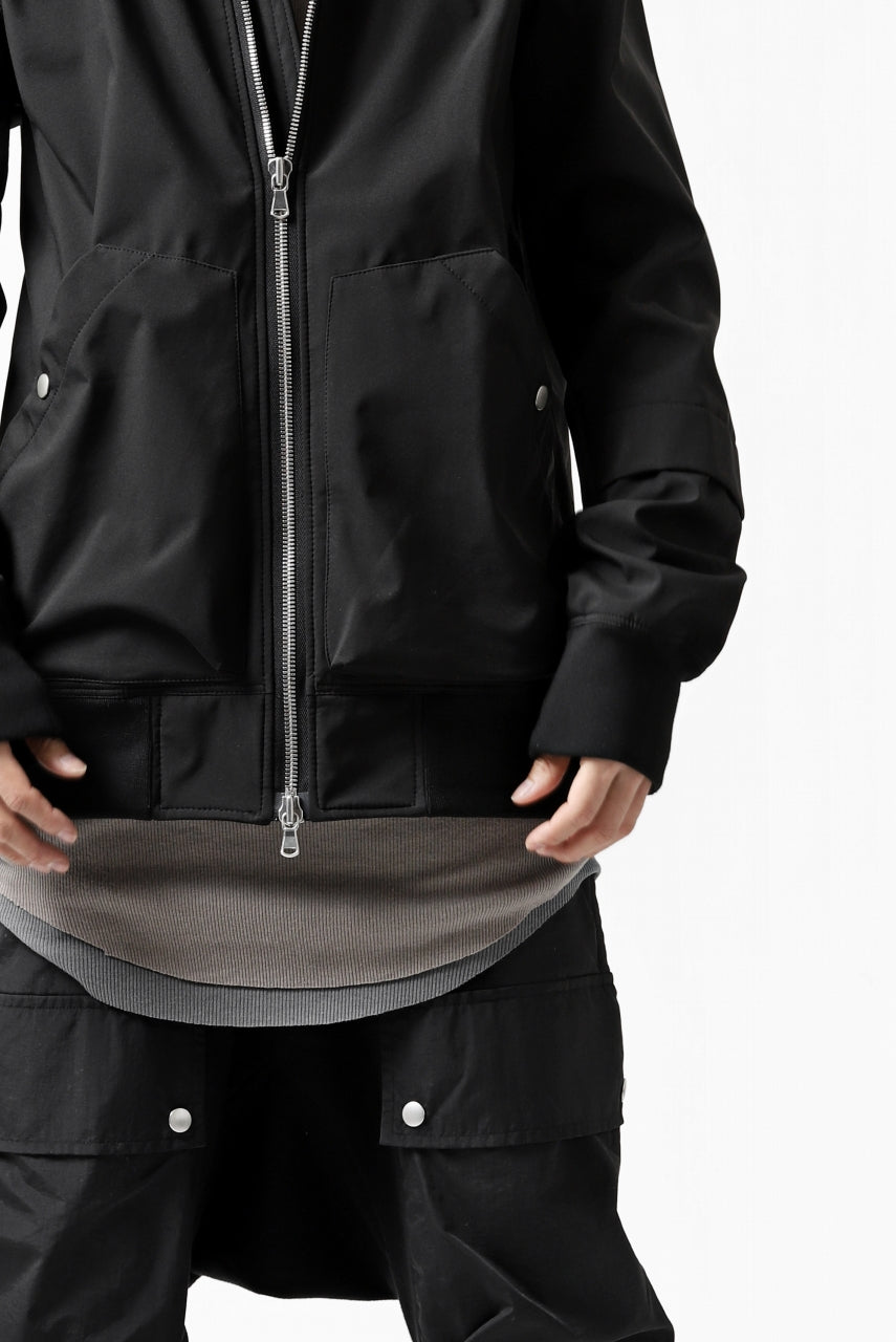画像をギャラリービューアに読み込む, A.F ARTEFACT "LIGHT-WARMER" ZIPPER-BLOUSON / FLEECE BONDING NYLON (BLACK)
