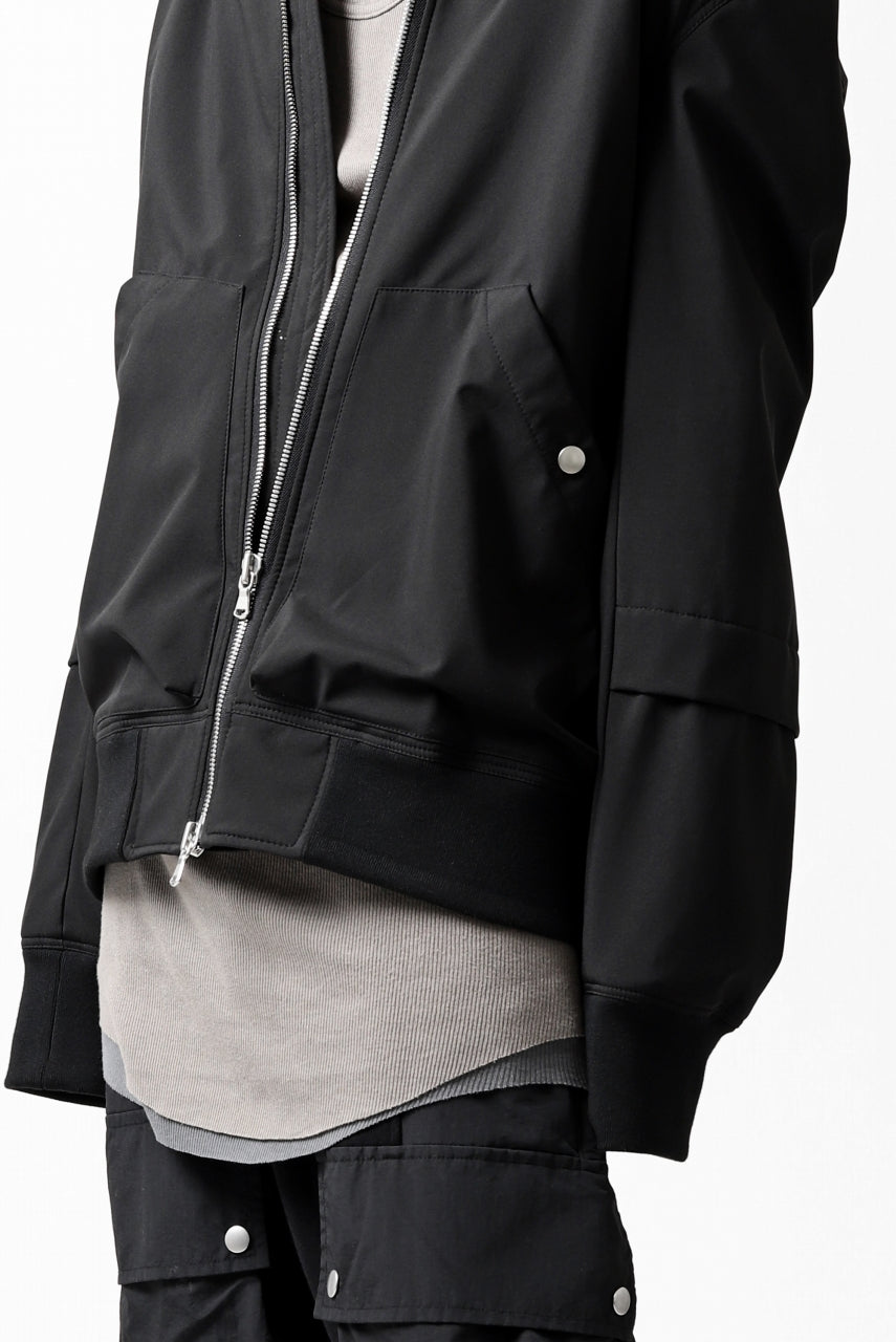 画像をギャラリービューアに読み込む, A.F ARTEFACT "LIGHT-WARMER" ZIPPER-BLOUSON / FLEECE BONDING NYLON (BLACK)