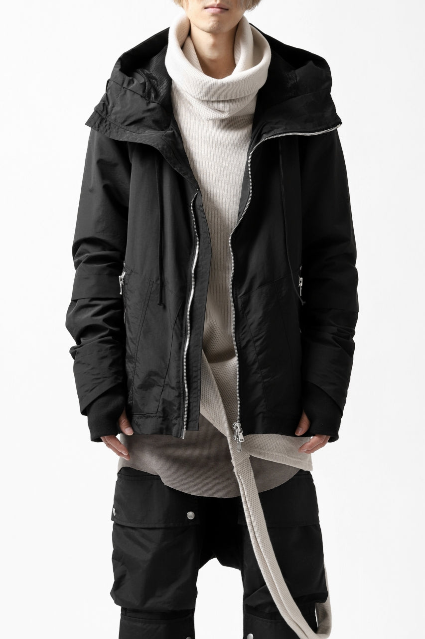 画像をギャラリービューアに読み込む, A.F ARTEFACT "PLEASANT" PARKA-JACKET / SALT SHRINKAGE NYLON (BLACK)