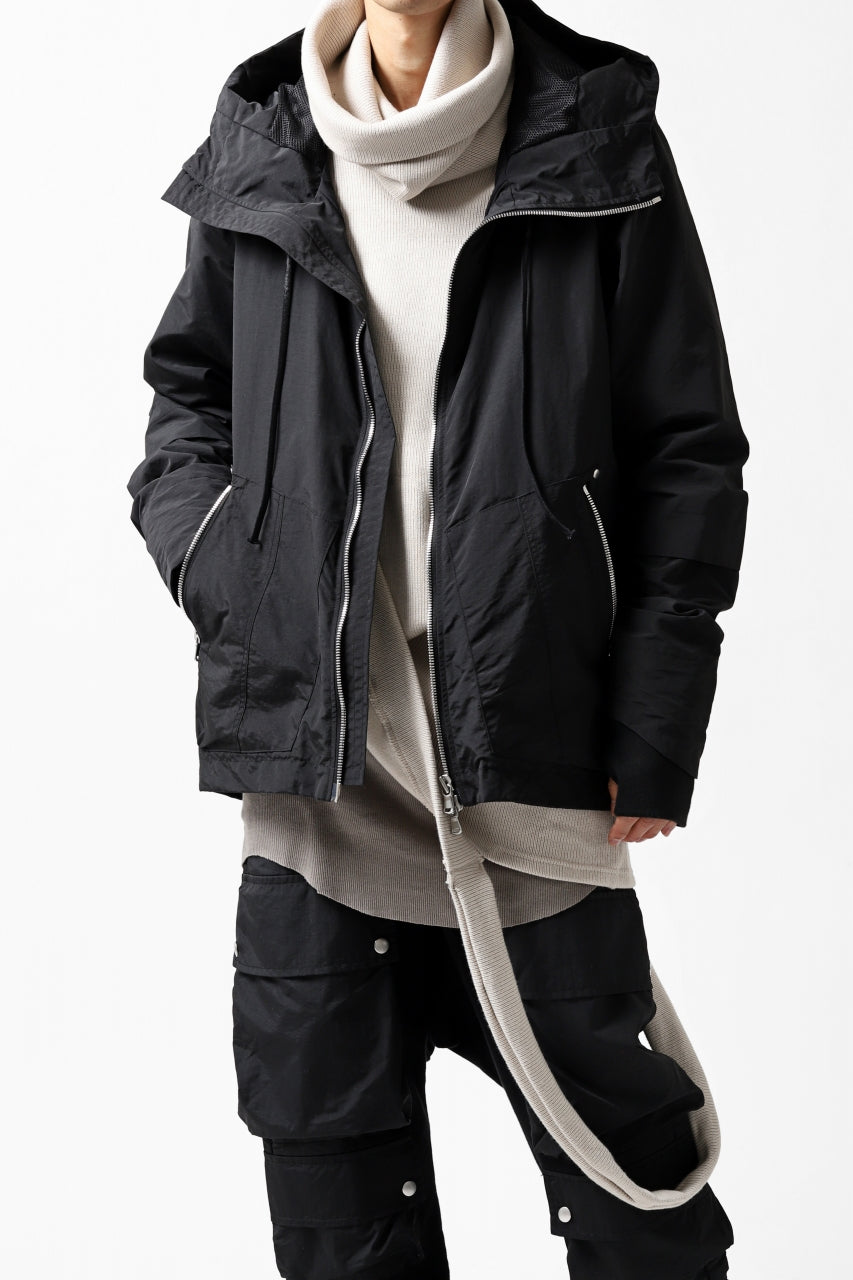 画像をギャラリービューアに読み込む, A.F ARTEFACT "PLEASANT" PARKA-JACKET / SALT SHRINKAGE NYLON (BLACK)