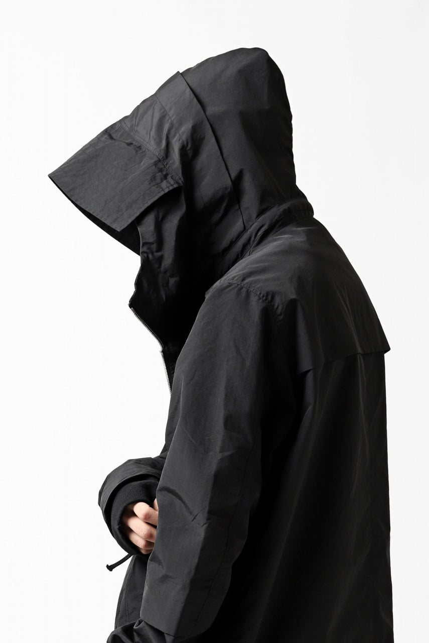 画像をギャラリービューアに読み込む, A.F ARTEFACT "PLEASANT" PARKA-JACKET / SALT SHRINKAGE NYLON (BLACK)