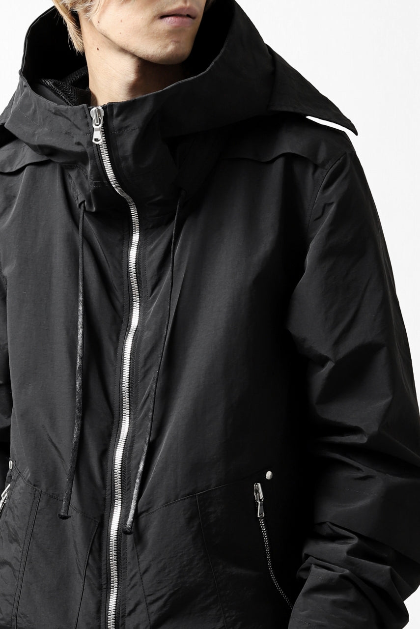 画像をギャラリービューアに読み込む, A.F ARTEFACT "PLEASANT" PARKA-JACKET / SALT SHRINKAGE NYLON (BLACK)