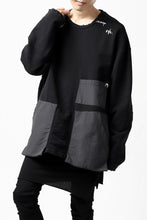 画像をギャラリービューアに読み込む, A.F ARTEFACT "FRAYED plus" DAMAGE COMBINATION SWEATER TOPS (BLACK)