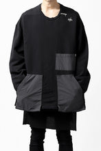 画像をギャラリービューアに読み込む, A.F ARTEFACT "FRAYED plus" DAMAGE COMBINATION SWEATER TOPS (BLACK)