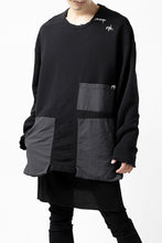 画像をギャラリービューアに読み込む, A.F ARTEFACT "FRAYED plus" DAMAGE COMBINATION SWEATER TOPS (BLACK)