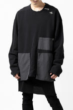 画像をギャラリービューアに読み込む, A.F ARTEFACT "FRAYED plus" DAMAGE COMBINATION SWEATER TOPS (BLACK)