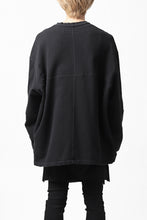 画像をギャラリービューアに読み込む, A.F ARTEFACT "FRAYED plus" DAMAGE COMBINATION SWEATER TOPS (BLACK)