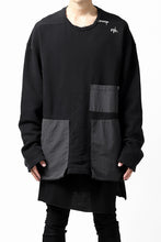画像をギャラリービューアに読み込む, A.F ARTEFACT "FRAYED plus" DAMAGE COMBINATION SWEATER TOPS (BLACK)