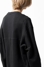 画像をギャラリービューアに読み込む, A.F ARTEFACT "FRAYED plus" DAMAGE COMBINATION SWEATER TOPS (BLACK)