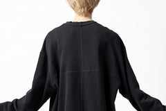 画像をギャラリービューアに読み込む, A.F ARTEFACT "FRAYED plus" DAMAGE COMBINATION SWEATER TOPS (BLACK)