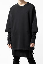 画像をギャラリービューアに読み込む, A.F ARTEFACT "FRAYED" DAMAGE LAYERED SWEATER TOPS (BLACK)