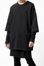 画像をギャラリービューアに読み込む, A.F ARTEFACT "FRAYED" DAMAGE LAYERED SWEATER TOPS (BLACK)