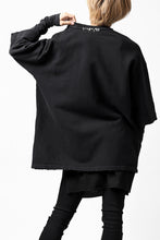 画像をギャラリービューアに読み込む, A.F ARTEFACT "FRAYED" DAMAGE LAYERED SWEATER TOPS (BLACK)