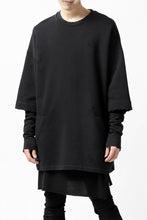 画像をギャラリービューアに読み込む, A.F ARTEFACT "FRAYED" DAMAGE LAYERED SWEATER TOPS (BLACK)