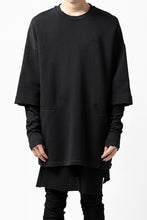 画像をギャラリービューアに読み込む, A.F ARTEFACT "FRAYED" DAMAGE LAYERED SWEATER TOPS (BLACK)