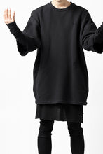 画像をギャラリービューアに読み込む, A.F ARTEFACT "FRAYED" DAMAGE LAYERED SWEATER TOPS (BLACK)