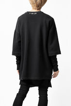 画像をギャラリービューアに読み込む, A.F ARTEFACT "FRAYED" DAMAGE LAYERED SWEATER TOPS (BLACK)