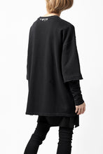 画像をギャラリービューアに読み込む, A.F ARTEFACT "FRAYED" DAMAGE LAYERED SWEATER TOPS (BLACK)