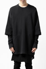 画像をギャラリービューアに読み込む, A.F ARTEFACT "FRAYED" DAMAGE LAYERED SWEATER TOPS (BLACK)