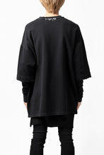 画像をギャラリービューアに読み込む, A.F ARTEFACT "FRAYED" DAMAGE LAYERED SWEATER TOPS (BLACK)