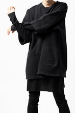 画像をギャラリービューアに読み込む, A.F ARTEFACT "FRAYED" DAMAGE LAYERED SWEATER TOPS (BLACK)