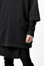画像をギャラリービューアに読み込む, A.F ARTEFACT "FRAYED" DAMAGE LAYERED SWEATER TOPS (BLACK)