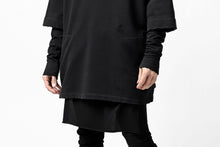 画像をギャラリービューアに読み込む, A.F ARTEFACT "FRAYED" DAMAGE LAYERED SWEATER TOPS (BLACK)