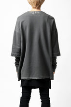 画像をギャラリービューアに読み込む, A.F ARTEFACT "FRAYED" DAMAGE LAYERED SWEATER TOPS (GREY)