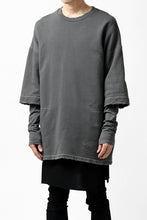 画像をギャラリービューアに読み込む, A.F ARTEFACT "FRAYED" DAMAGE LAYERED SWEATER TOPS (GREY)
