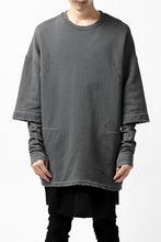画像をギャラリービューアに読み込む, A.F ARTEFACT "FRAYED" DAMAGE LAYERED SWEATER TOPS (GREY)