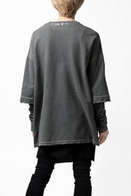 画像をギャラリービューアに読み込む, A.F ARTEFACT "FRAYED" DAMAGE LAYERED SWEATER TOPS (GREY)