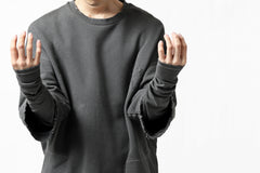 画像をギャラリービューアに読み込む, A.F ARTEFACT "FRAYED" DAMAGE LAYERED SWEATER TOPS (GREY)
