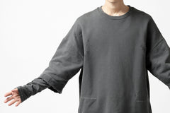画像をギャラリービューアに読み込む, A.F ARTEFACT "FRAYED" DAMAGE LAYERED SWEATER TOPS (GREY)
