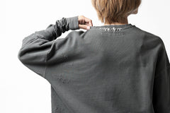 画像をギャラリービューアに読み込む, A.F ARTEFACT "FRAYED" DAMAGE LAYERED SWEATER TOPS (GREY)