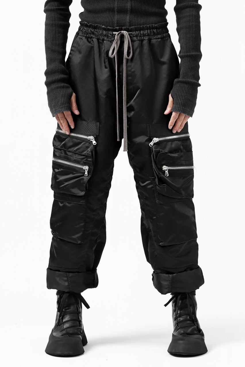 画像をギャラリービューアに読み込む, A.F ARTEFACT -SEPARATION- ZIP CARGO PANTS / LUXURY NYLON (BLACK)