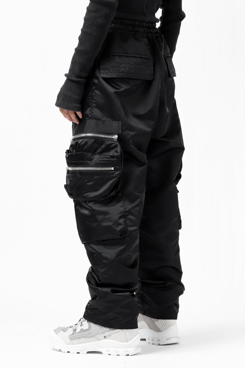 画像をギャラリービューアに読み込む, A.F ARTEFACT -SEPARATION- ZIP CARGO PANTS / LUXURY NYLON (BLACK)