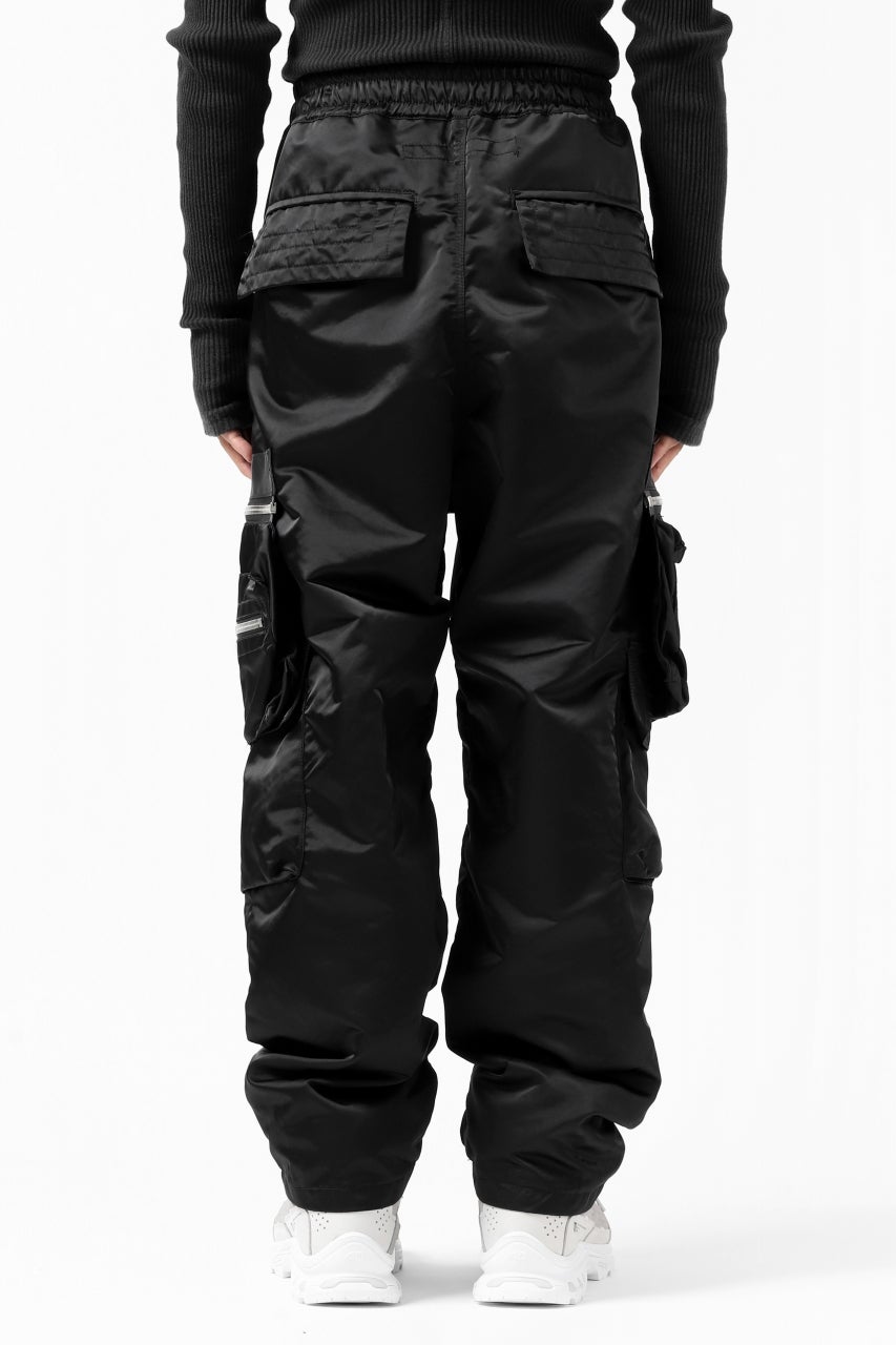 画像をギャラリービューアに読み込む, A.F ARTEFACT -SEPARATION- ZIP CARGO PANTS / LUXURY NYLON (BLACK)