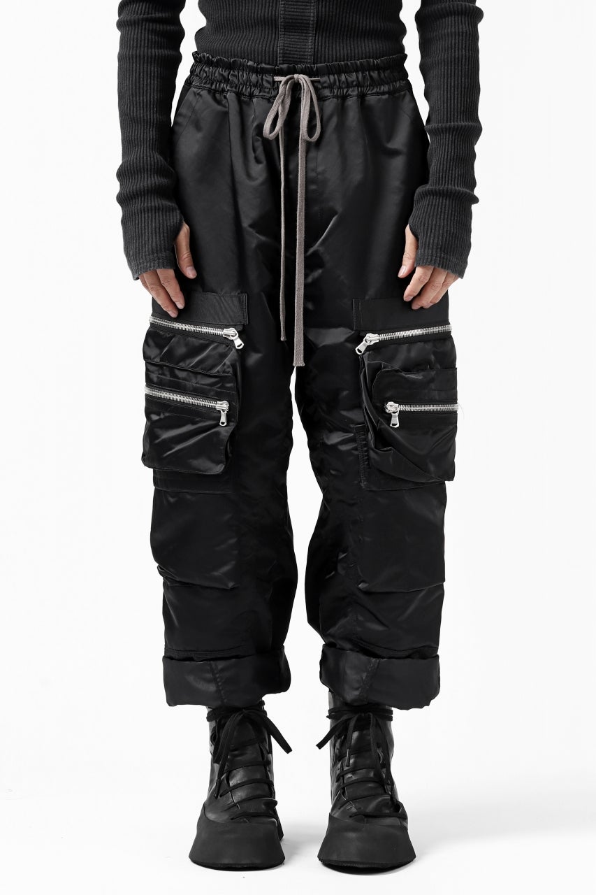 画像をギャラリービューアに読み込む, A.F ARTEFACT -SEPARATION- ZIP CARGO PANTS / LUXURY NYLON (BLACK)