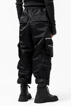 画像をギャラリービューアに読み込む, A.F ARTEFACT -SEPARATION- ZIP CARGO PANTS / LUXURY NYLON (BLACK)